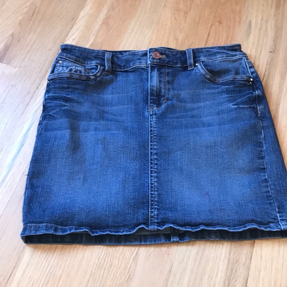 White House Black Market denim skirt